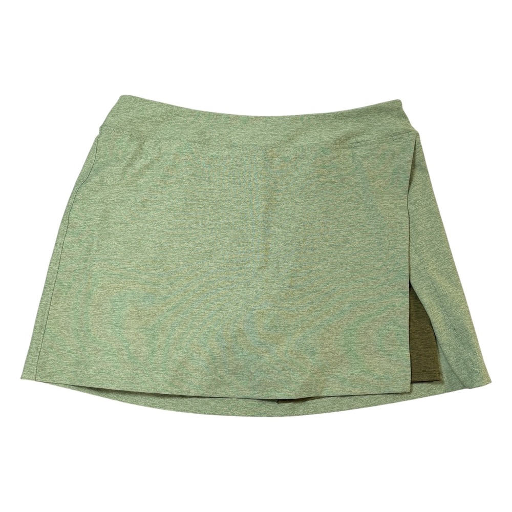 Outdoor Voices Court Skort Sage Green Heather Wrap Front Athletic Tennis Skirt L - Picture 2 of 10